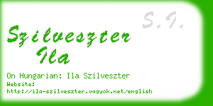 szilveszter ila business card